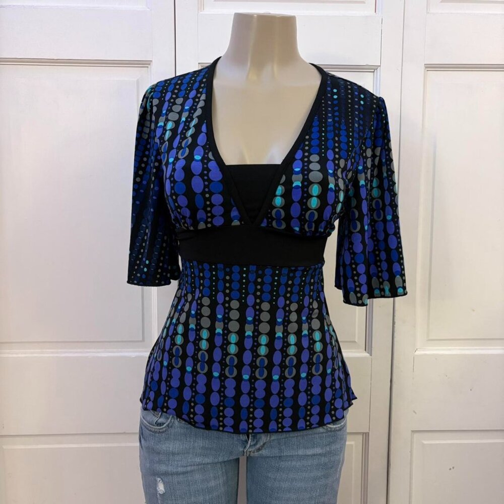 2000s IZ Byer Tie Back Babydoll Top